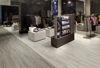 Luxury vinyl tiles. 